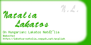 natalia lakatos business card